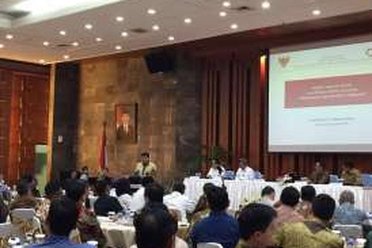 Acara Breakfast Meeting di Kementerian Perindustrian, Jakarta, Senin (29/8/2016).