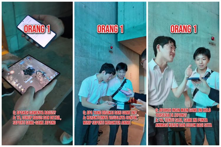 Komentar salah satu orang Jepang ketika memainkan E.T.E Chronicles di Tokyo Game Show 2025 di Makuhari Messe, Chiba, Jepang, Kamis (25/9/2025).