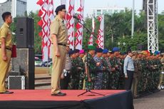 Pimpin Apel Pengamanan DKI, Ahok Pakai Baret Pemberian Panglima TNI