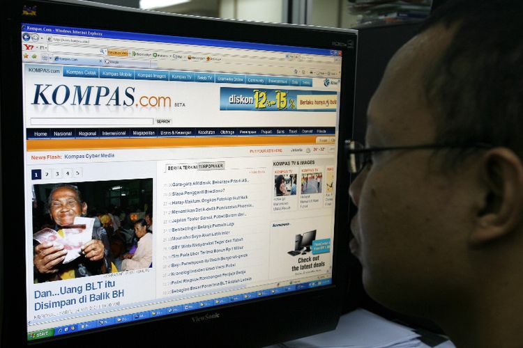 Tampilan Kompas.com saat reborn pada 29 Mei 2008. 