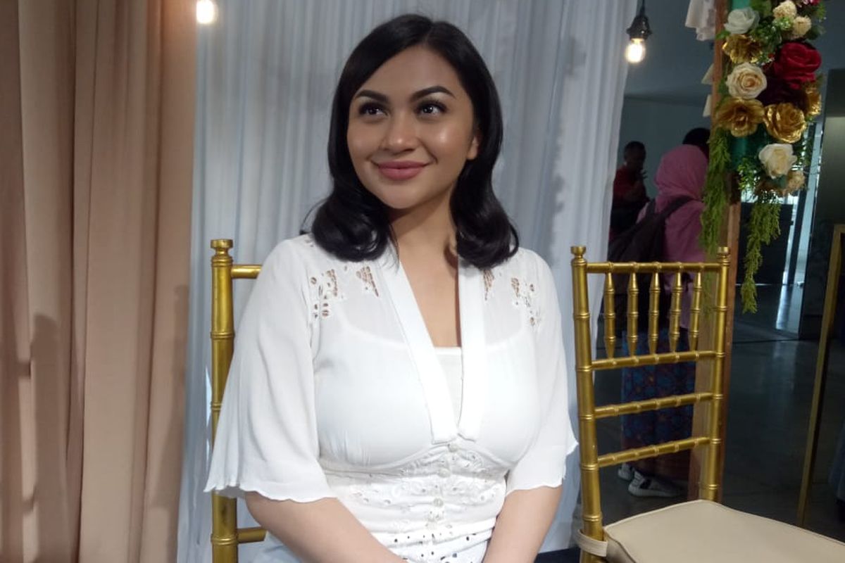 Ariel Tatum di kawasan Thamrin, Jakarta Pusat, Sabtu (19/10/2019).