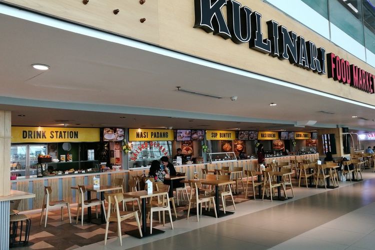 Kulinari Food market  di Terminal Tiga Bandara Soekarno Hatta. 