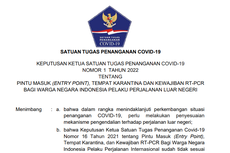 Poin-poin Aturan Baru Karantina dari Luar Negeri, Jadi 10-14 Hari