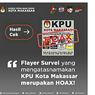 [HOAKS] Survei Elektabilitas Pilkada Catut KPU Makassar
