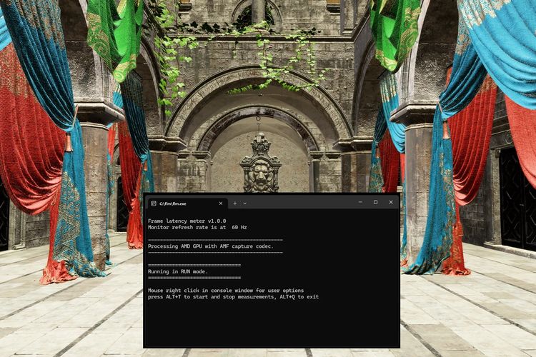 Ilustrasi AMD Frame Latency Meter berjalan di game