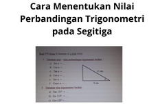 Cara Menentukan Nilai Perbandingan Trigonometri pada Segitiga