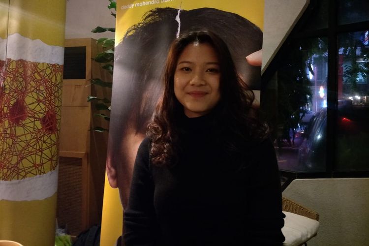 Danilla Riyadi dalam jumpa pers syukuran 500.000penonton film Pretty Boys di Ecology Kemang, Jakarta Selatan, Senin (30/9/2019)