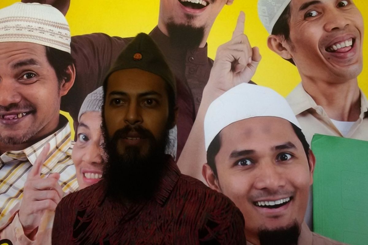 Alex Abbad saat menghadiri pemutaran film Bidah Cinta di XXI Metropole, Menteng, Jakarta Pusat, Kamis (11/3/2017).