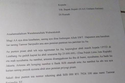 Viral Bupati Bandung Barat Ditagih Utang Rp 25 Juta oleh Pensiunan PNS