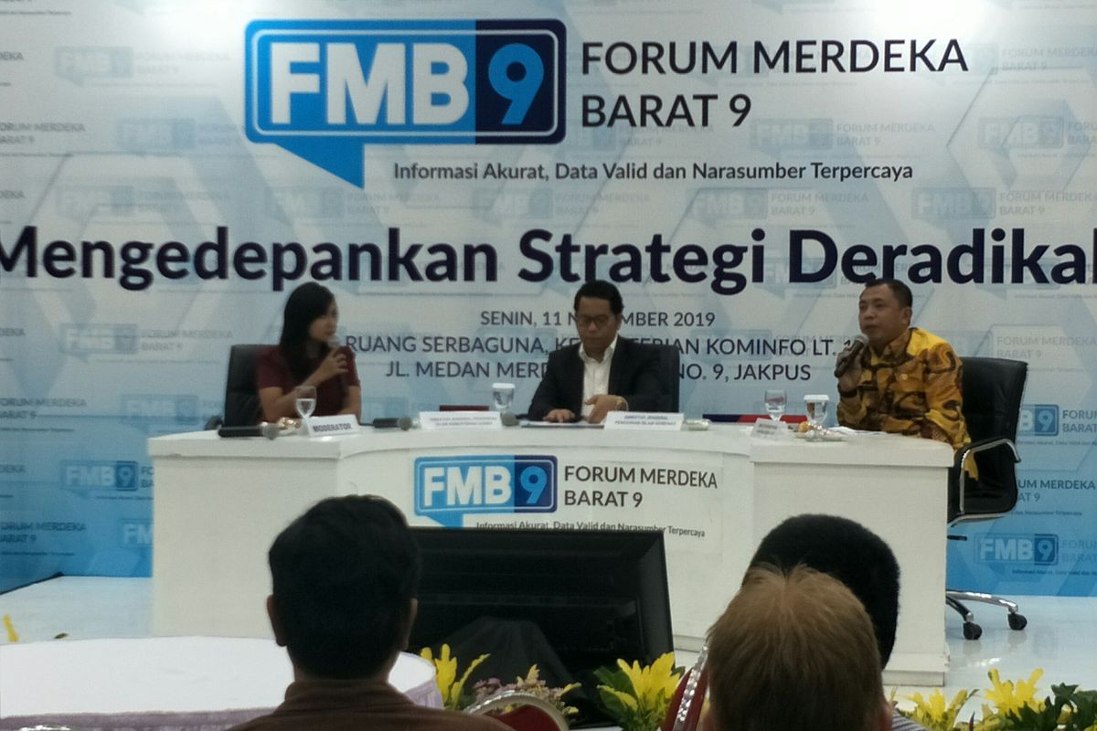 Dirjen Pendidikan Islam Kemenag Komaruddin Amin di Gedung Kominfo, Jakarta