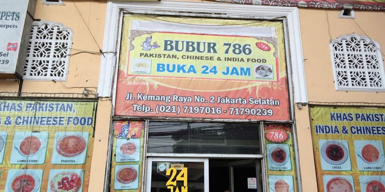 Aneka Bubur 786 di Kemang, Jakarta Selatan.