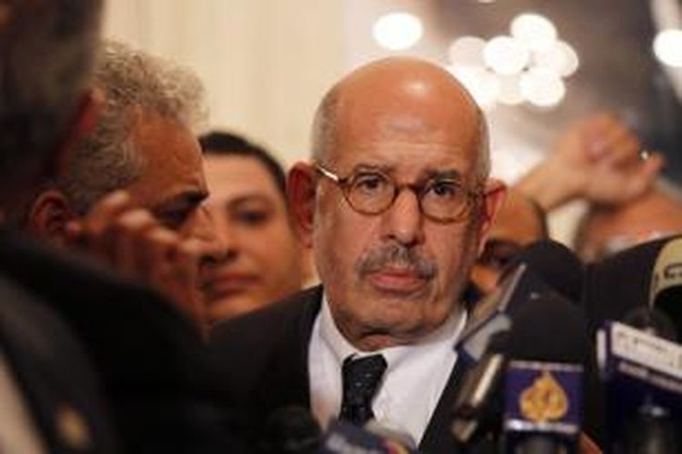 Tokoh oposisi Mesir, Mohammed ElBaradei yang ditunjuk menjadi perdana menteri interim negeri itu pasca-tergulingnya Muhammad Mursi.