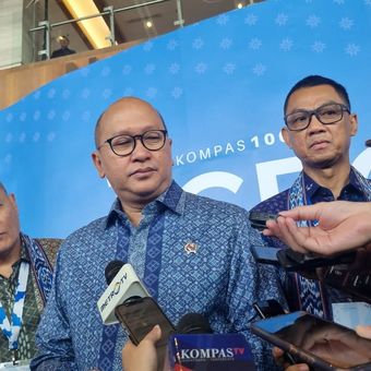 Menteri Investasi dan Hilirisasi/Kepala Badan Koordinasi Penanaman Modal (BKPM) Rosan Perkasa Roeslani setelah menghadiri acara Kompas100 CEO Forum di ICE BSD, Rabu (26/11/2025).