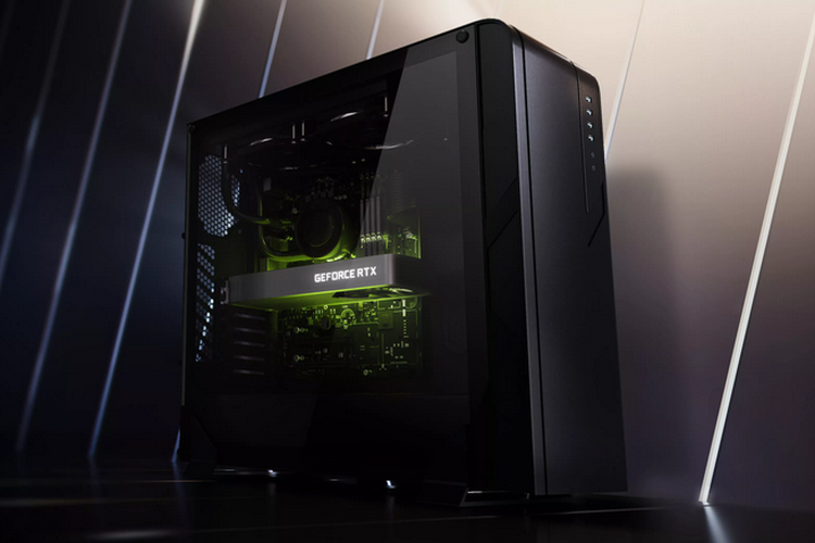 Ilustrasi kartu grafis GeForce RTX 3060 yang telah terpasang pada CPU