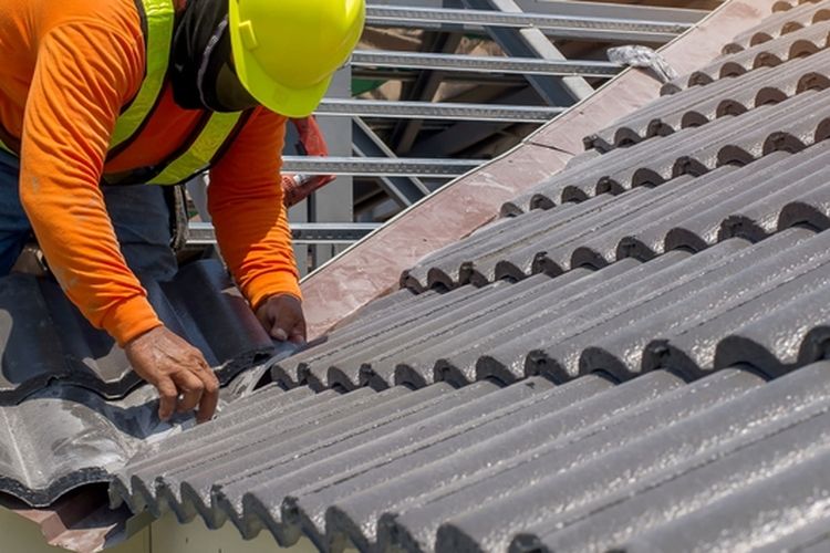 Ilustrasi atap baja ringan, rangka atap baja ringan. 