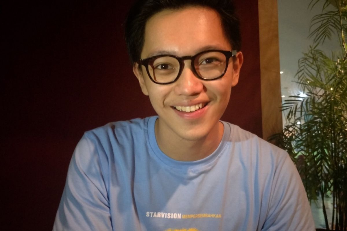 Brandon Salim di sela nonton bareng film Raja, Ratu, dam Rahasia di bioskop 21 Grand Mal Bekasi, Jawa Barat, Jumat (13/7/2018).