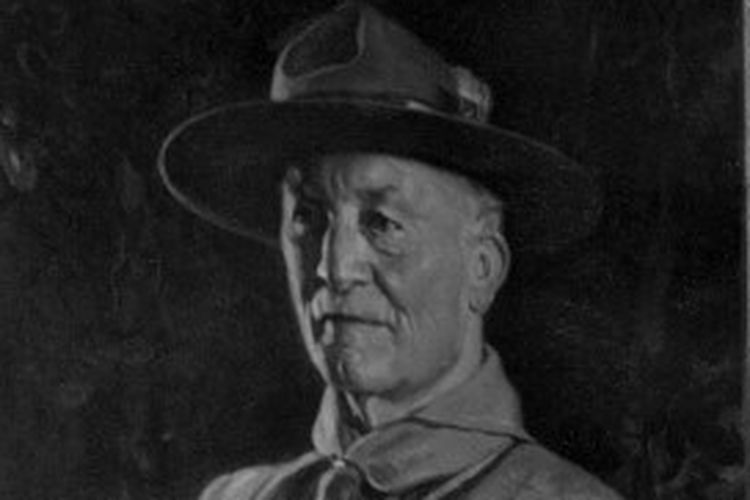Potret mendiang Robert Baden Powell di Biro Pramuka Internat di Westminster, London.