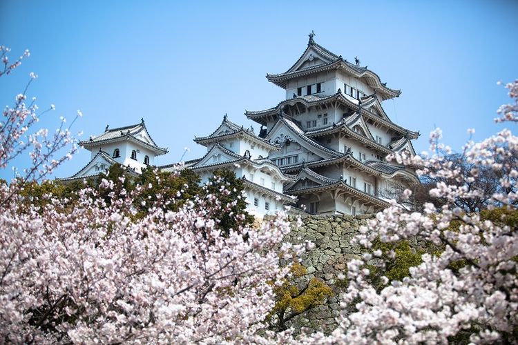 Ilustrasi Jepang - Istana Kekaisaran yang berlokasi di Tokyo.