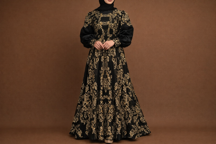 Gamis Istri Sultan Siluet Oversized yang Terlihat Megah