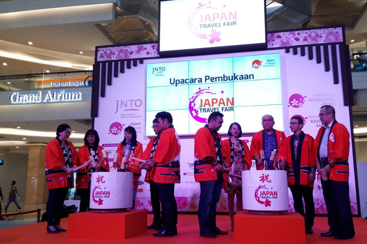 Pembukaan Japan Travel Fair 2019 di Kota Kasablanka, Jumat (1/3/2019).