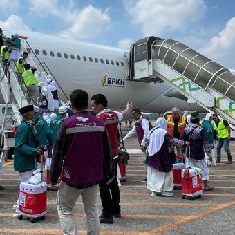 Ilustrasi jemaah haji.
