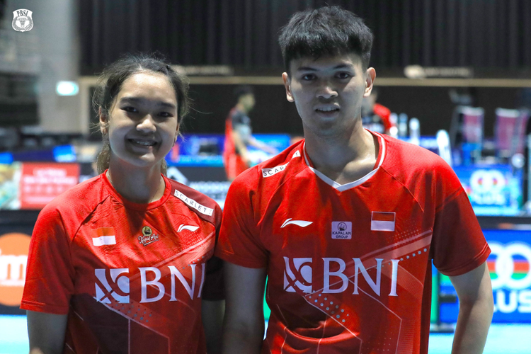 Ganda campuran Indonesia, Adnan Maulana/Nita Violina Marwah, tampil di ajang Australia Open 2022.