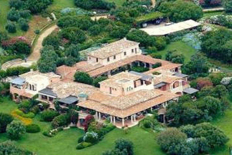 Inilah rumah peristirahatan mewah Villa Certosa milik mantan PM Italia Silvio Berlusconi yang kabarnya diminati Raja Salman dari Arab Saudi.