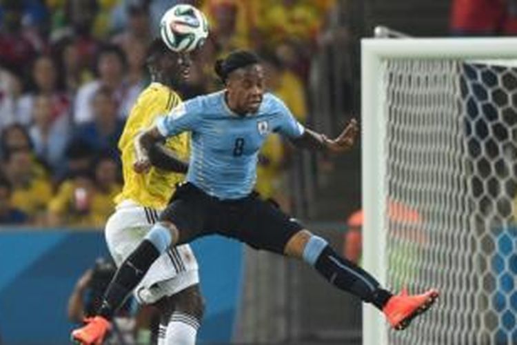 Striker tim nasional Uruguay, Abel Hernandez.