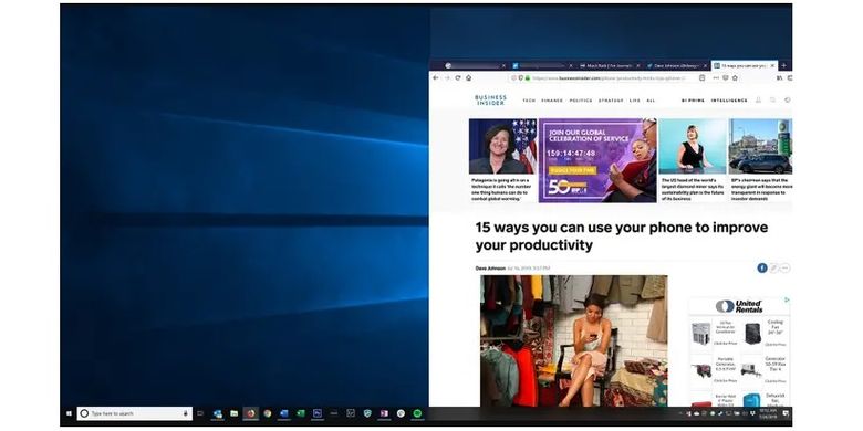 Cara melakukan split screen di Windows 10