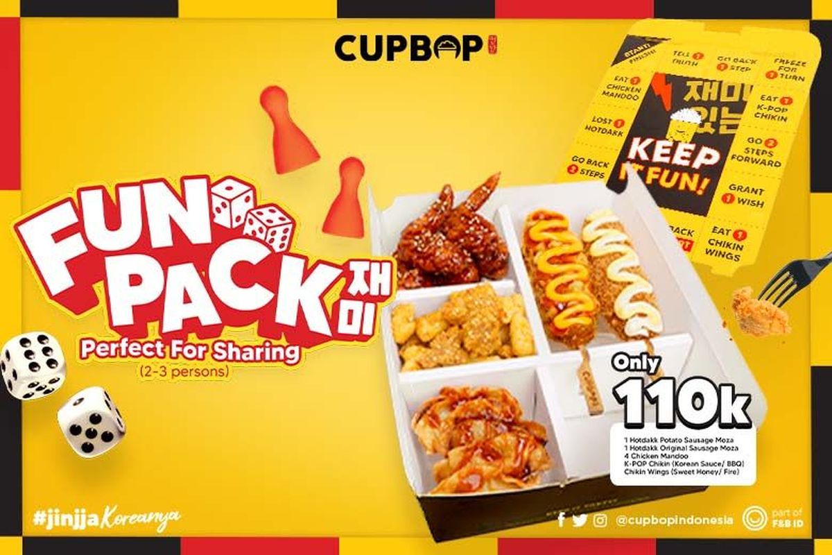 Menu Fun Pack spesial akhir tahun dari Cupbop. 