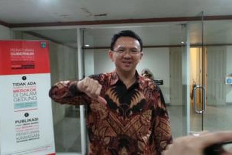 Wakil Gubernur DKI Jakarta Basuki Tjahaja Purnama memberikan dukungannya terhadap aksi 