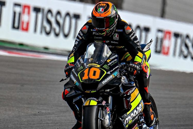 Luca Marini saat berlaga pada MotoGP Portugal 2023 di Sirkuit Portimao. Terkini, Luca Marini menjadi pebalap tercepat pada sesi FP1 MotoGP Amerika 2023 di Circuit of The Americas, Jumat (14/4/2023).