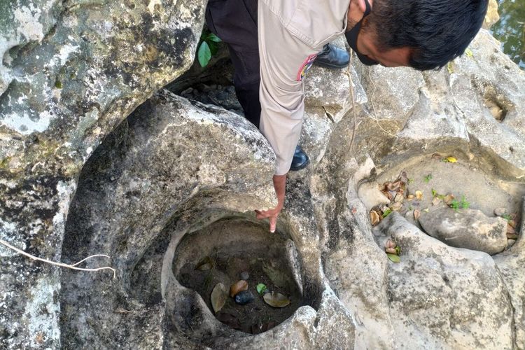 Granat yang ditemukan Warga Kapanewon Karangmojo, Gunungkidul Sabtu (28/8/2021) petang