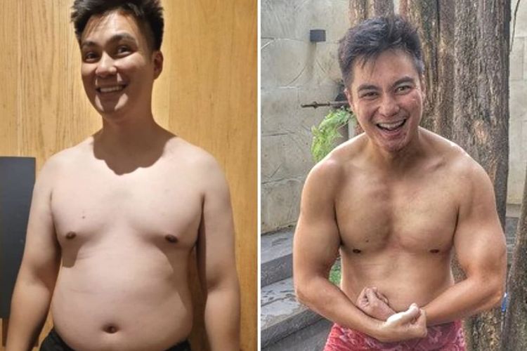 Baim Wong mengubah pola hidup menjadi lebih sehat selama tiga bulan, hasilnya berat badan berkurang 9 kilogram dan otot ditubuh mulai terbentuk.