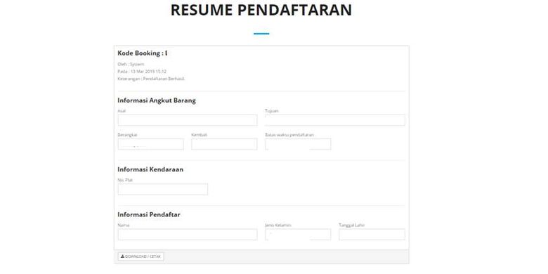 Pendaftaran program angkutan motor gratis 2019