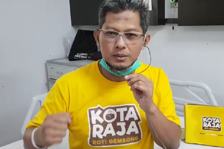 Tangkapan layar video pasien positif corona, Muhammad Wahib Herlambang saat diisolasi di RSUD Kanujoso Djatiwibowo, Balikpapan, Kalimantan Timur.  