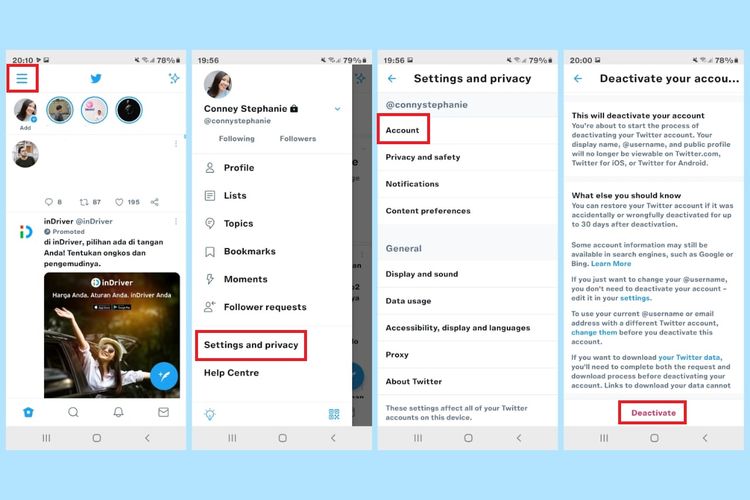 Cara menghapus akun Twitter secara permanen