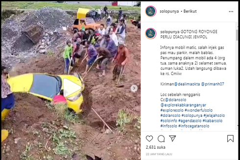 Video Viral Mobil Jatuh dari Tempat Parkir di Tawangmangu, Bagaimana Ceritanya?