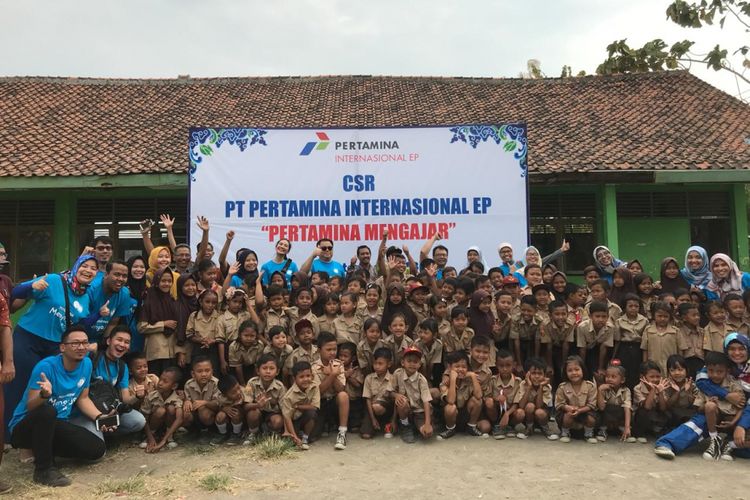 Program CSR PT Pertamina International EP (PIEP) dalam Pertamina Mengajar di Cirebon, Jumat (21/9/2018)