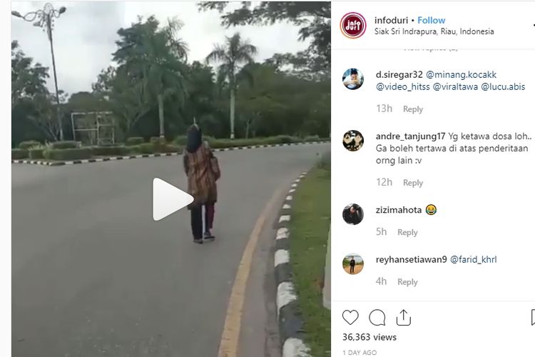 Pengendara motor kabur meninggalkan istri karena takut ditilang di Pekanbaru, Riau.