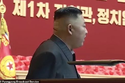 Muncul Noda Hitam di Belakang Kepala Kim Jong Un, Kadang Tertutup Plester
