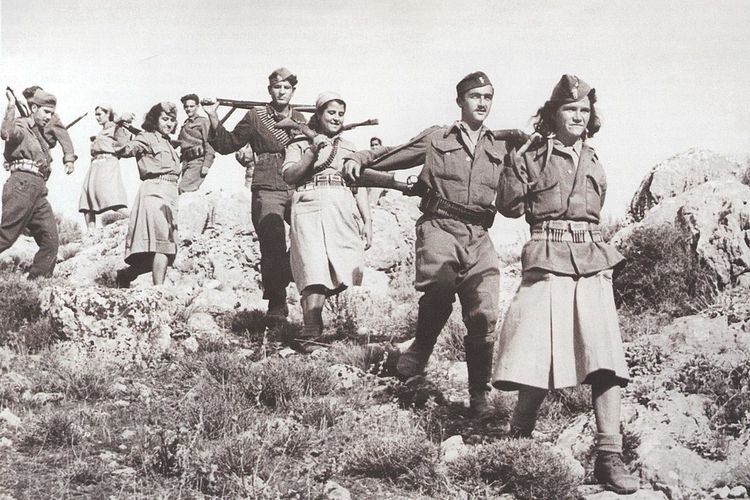 Pasukan komunis pada masa Perang Saudara Yunani (1946-1949).