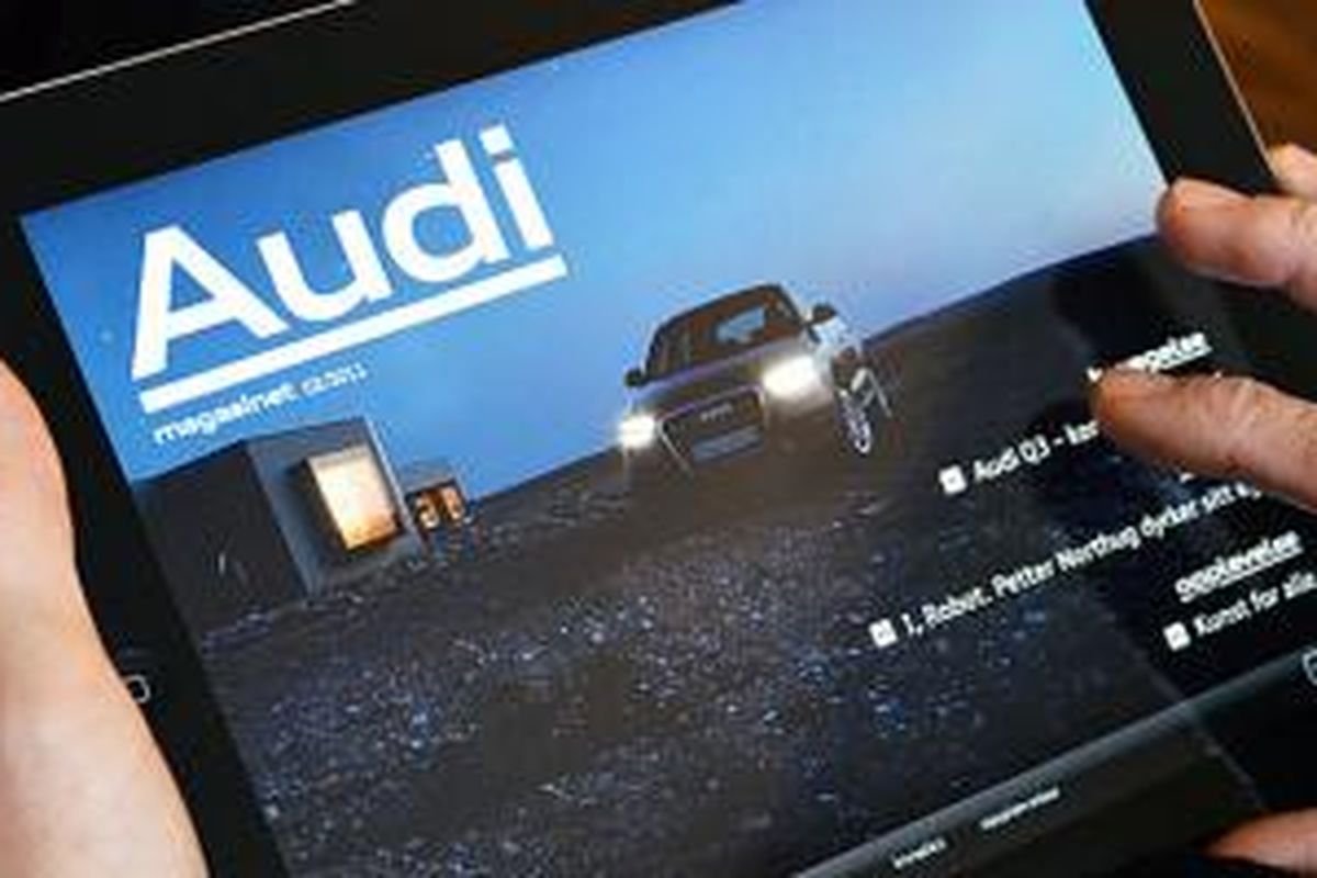 Aplikasi Audi di iPad.