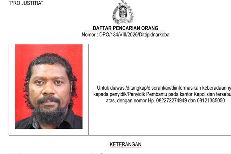 Basri Lemaiwang, DPO Bareskrim Distributor Narkotika Untuk THM di Batam Dikabarkan Ditangkap di Malaysia