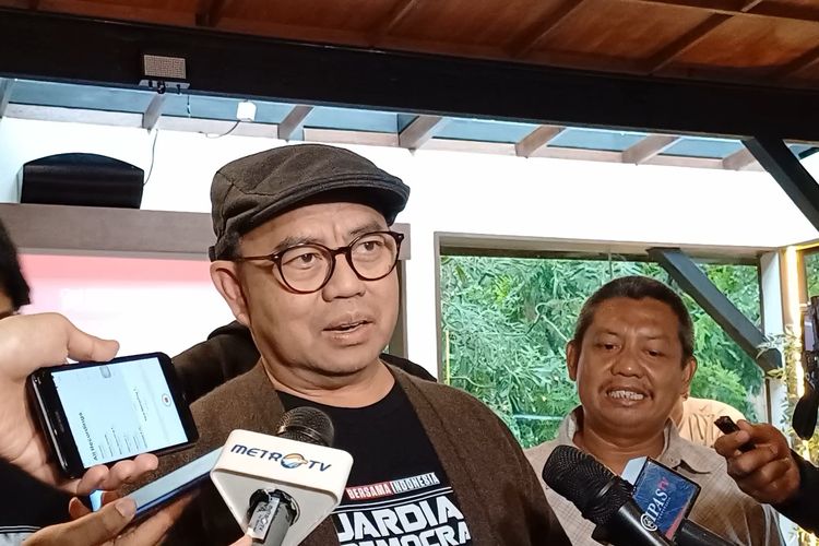 Co-captain Tim Nasional Pemenangan Anies Baswedan-Muhaimin Iskandar (Timnas Amin), Sudirman Said di Kawasan Jakarta Selatan, Sabtu (9/3/2024).