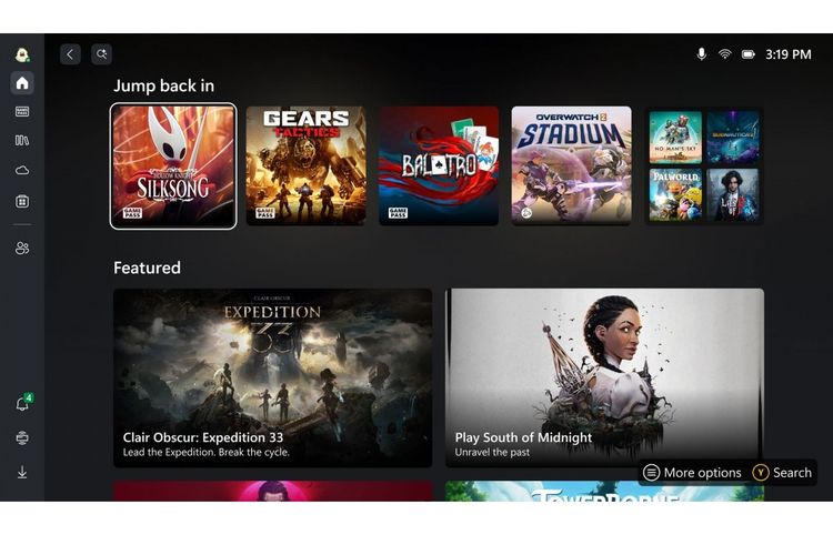 ROG Xbox Ally dan ROG Xbox Ally X menjalankan Windows 11 Home versi khusus yang dioptimalkan untuk gaming portabel. 