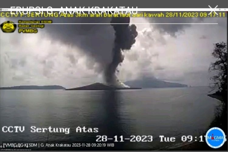 Pusat Vulkanologi dan Mitigasi Bencana Geologi (PVMBG) melaporkan, erupsi tersebut terjadi pada Selasa tanggal 28 November 2023, pukul 09.15 WIB.