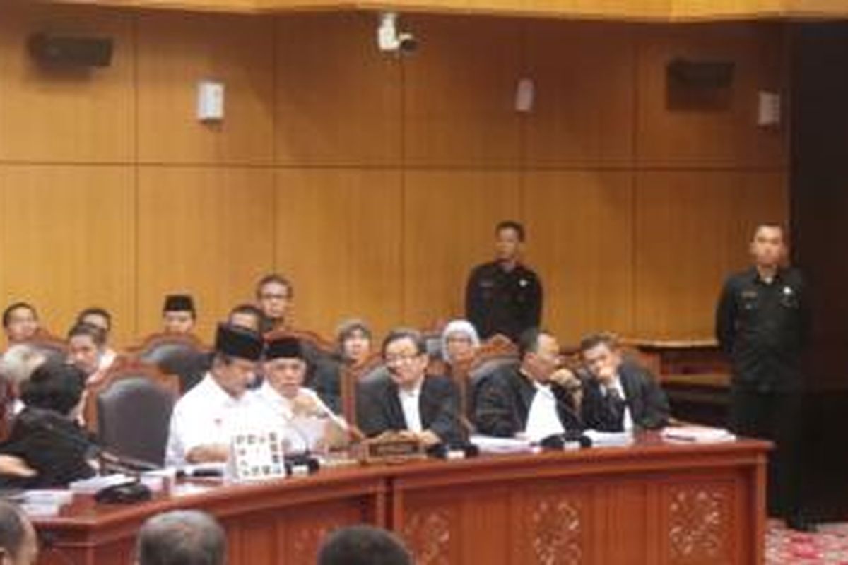 Prabowo-Hatta menghadiri sidang gugatan di MK, Rabu (6/8/2014) terkait hasil pemilu.