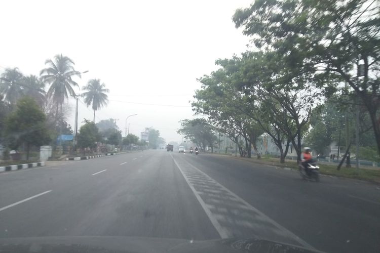 BMKG Stasiun GAW Koto Tabang merilis kondisi udara di Sumbar tidak sehat. Terlihat pantauan udara di Dharmasraya.