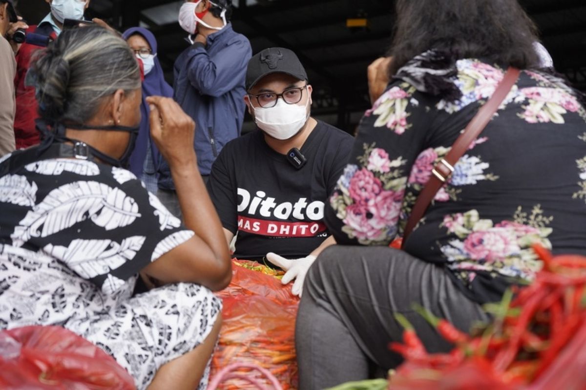 Bupati Kediri Hanindhito Himawan Pramana terjunkan Satgas Pangan Kabupaten Kediri untuk memantau harga sembako setelah kenaikan BBM 